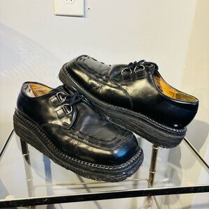 Vintage John Fluevog 240 Wagons Creeper Square Toe Women 10 Hard to Find USED